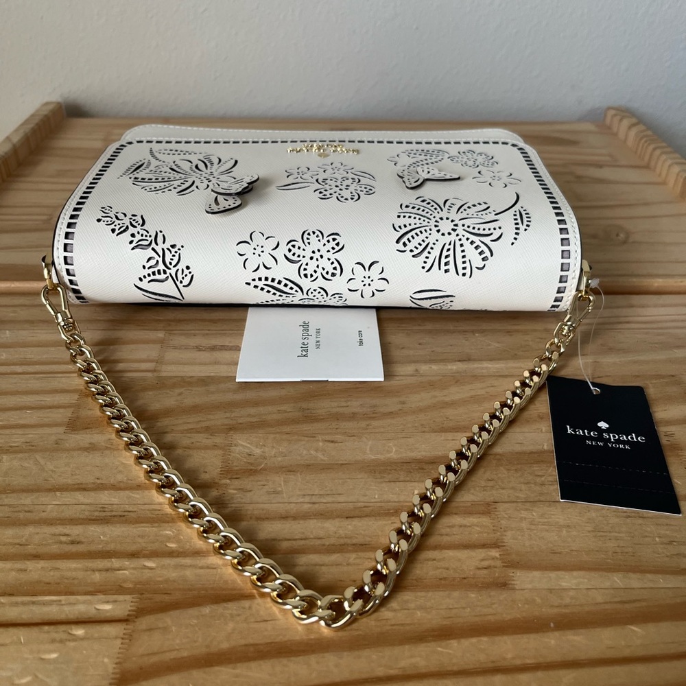 ♠️Kate Spade Madison Perforated Willow Convertible Crossbody - Picture 6 of 16